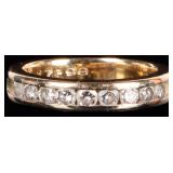 14K YELLOW GOLD LADIES ENGAGEMENT RING W/ DIAMONDS