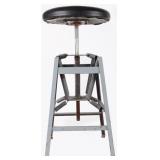VINTAGE 1930'S ADJUSTABLE DRAFTING SPRING STOOL