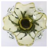 VINTAGE MURANO MIDCENTURY RUFFLED BOWL 8.5'