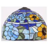 VINTAGE TIFFANY STYLE STAINED RESIN LAMPSHADE