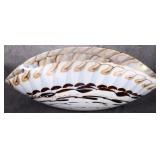 SHIMMERING FERRO MURANO ART GLASS SEA SHELL BOWL