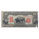 1901 FR#122 $10 'BISON' LEWIS & CLARK LARGE NOTE