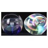 BRILLIANT EICKHOLT GLASS PAPERWEIGHTS PINCHED (2)