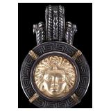 14K & STERLING HEAD OF MEDUSA PENDANT