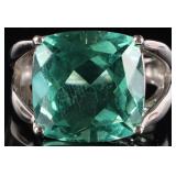 ~13CT RAINFOREST TOPAZ STERLING SILVER LADIES RING