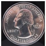 FINE SILVER 5OZ 2014 PF WASHINGTON QUARTER BULLION