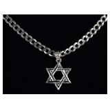 14K YELLOW GOLD MENS NECKLACE W/ STAR OF DAVID