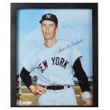 NYY GENE MICHAEL AUTOGRAPHED FRAMED PHOTO COA