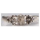 1.03CTW SAPPHIRE STERLING SILVER LADIES RING