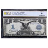 1899 $1 SILVER CERTIFICATE FR# 236 PCGS 30 VF