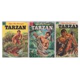GOLDEN AGE TARZAN DELL COMICS #59, 73, & 76 VF GRD