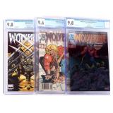 ASSORTED WOLVERINE CGC GRADED COMICS - (3)