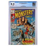 WHERE MONSTERS DWELL #1 BRONZE AGE CGC 9.2