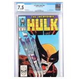 INCREDIBLE HULK #340 WOLVERINE COVER CGC 7.5