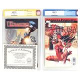 COLLECTORS GRADED SIGNED MARVEL COMICS LOT (2)
