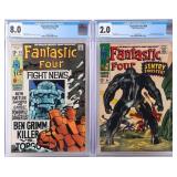FANTASTIC FOUR # 64 (CGC 2.0) & 92 (CGC 8.0)