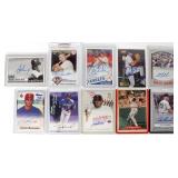 ASSORTED AUTOGRAPHED MLB BASEBALL CARDS - (10)