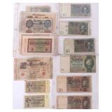 LOT OF ANTIQUE GERMAN CURRENCY PRE-WWI WEIMAR NAZI