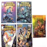 LARA CROFT AS THE TOMB RAIDER COMIC BOOKS LOT OF 5