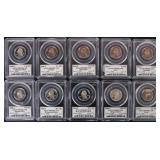 2004 & 2005 S 90% SILVER/CLAD PF-69 QUARTERS -(10)