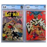 BATMAN #142 CGC 5.0 & #194 CGC 5.5 SILVER AGE