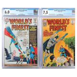 WORLD'S FINEST COMICS #128 CGC 7.5 & #142 CGC 6.0