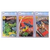 THUNDER AGENTS #7, 14, 15 CGC GRADED COMICS LOT