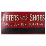 VINTAGE PETERS DIAMOND BRAND SHOES METAL SIGN