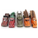 VINTAGE HUBLEY KIDDIE TOY MIXED LOT OF 5 TRUCKS