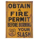VINTAGE NEW BRUNSWICK FOREST SERVICE METAL SIGN