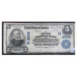 1902 DES MOINES IOWA $5 CHARTER 2886 BANKNOTE