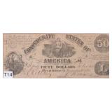 1861 T-14 $50 CSA RICHMOND VIRGINIA BANK NO 801313