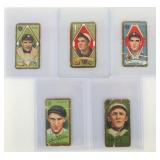 1911 T205 GOLD BORDER TOBACCO CARD LOT OF 5