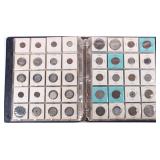 ASSORTED FOREIGN COINAGE BOOK MOSTLY FILLED
