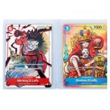 ONE PIECE CARDS MONKEY D. LUFFY P-043 & ST01-12 -2