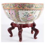 CHINESE FAMILLE ROSE MEDALLION BOWL QIANLONG MARK