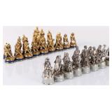 FRANKLIN MINT GETTYSBURG CIVIL WAR CHESS SET (33)