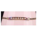 14K YELLOW GOLD DIAMOND LADIES BRACELET