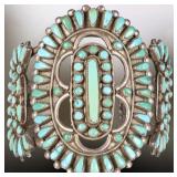 SW STYLE STERLING SILVER LADIES BRACELET W/ TURQ