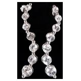 14K ~0.50CTW DIAMOND JOURNEY DANGLE EARRINGS