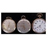 BULOVA ELGIN HANLON POCKET WATCH GOLD PLATE/FILLED