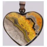 SW STYLE 925 BUMBLEBEE JASPER LADIES HEART PENDANT