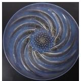 FRENCH ENGRAVED CIRCULATING MINNOWS GLASS DISH