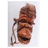 VINTAGE BALINESE MANGROVE MONKEY HEAD CARVING 20'