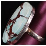 TURQUOISE SOUTHWEST STERLING SILVER MENS RING