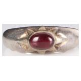 STERLING SILVER PINK TOURMALINE LADIES RING
