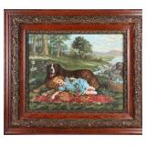 MCLOUGHLIN '1528 FAST ASLEEP' LITHOGRAPH FRAMED