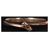 PETITE 10K YELLOW GOLD LADIES RING W/ DIAMONDS