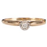 14K YELLOW GOLD NATURAL DIAMOND LADIES RING