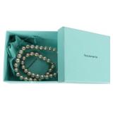 TIFFANY & CO STERLING BEADED BALL LADIES NECKLACE